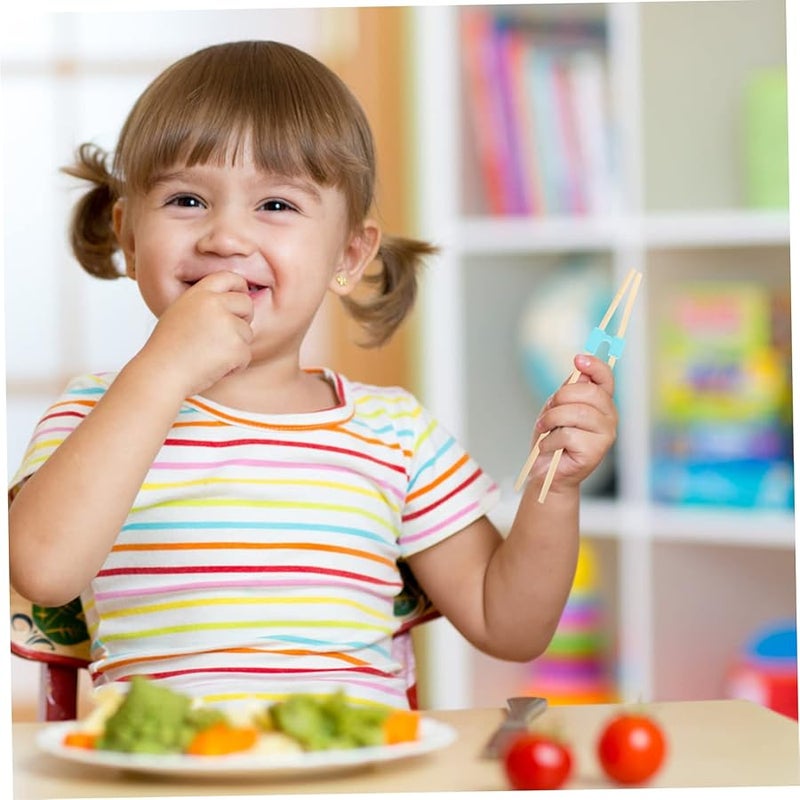 Sky Blue Plastic Chopstick Helpers 5pcs Reusable Training Clamps for Beginners Home Restaurant - Image 5